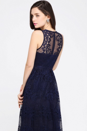 BMbridal Chic Sheath V-Neck Navy Lace Bridesmaid Dresses Online In Stock_14