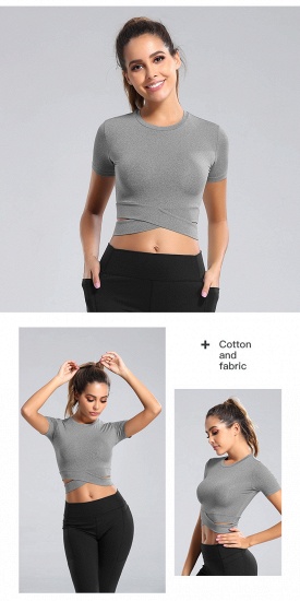 BMbridal New Sport Crop Top Women Fashion Seamless Yoga Shirts High Elastic Breathable Short Sleeve Female Sportswear_12