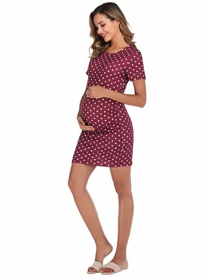 BMbridal Vintage Women Short Sleeves Maternity Dress with Polka Dots On Sale_3