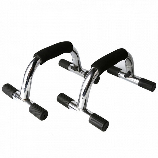 BMbridal H-shaped Chromed Metal Detachable Push Up Bar Strengthen Arm Chest Muscles Traning Device