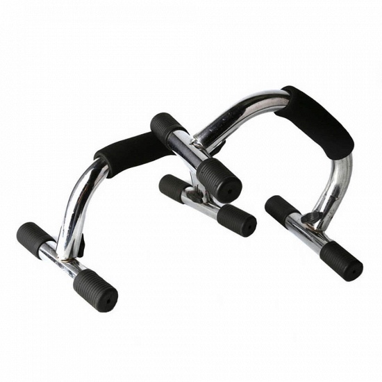 BMbridal H-shaped Chromed Metal Detachable Push Up Bar Strengthen Arm Chest Muscles Traning Device_3