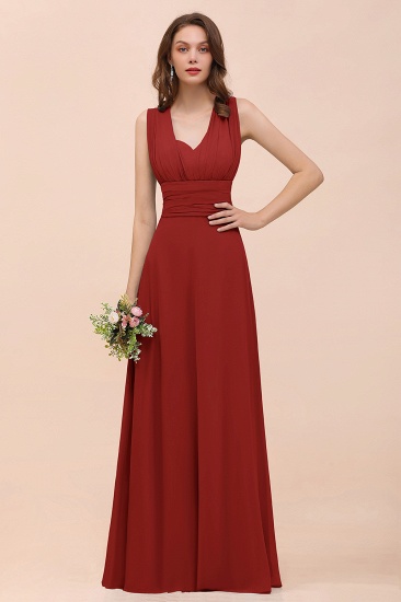 BMbridal New Arrival Dusty Blue Ruched Long Convertible Bridesmaid Dresses_48