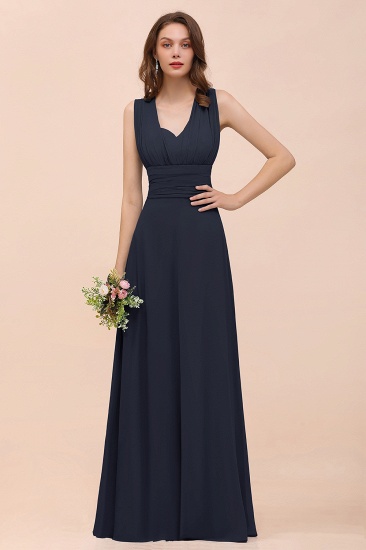 BMbridal New Arrival Dusty Blue Ruched Long Convertible Bridesmaid Dresses_28