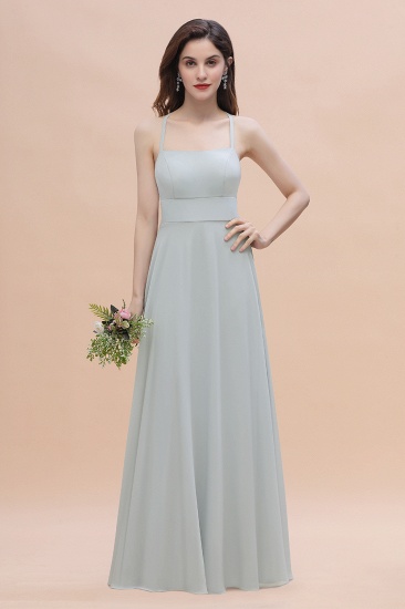 BMbridal Simple Straps A-line Chiffon Mist Bridesmaid Dress with Ruffles Online_1