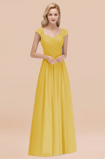 BMbridal Modest Chiffon Sweetheart Sleeveless Affordable Bridesmaid Dresses with Ruffles_17