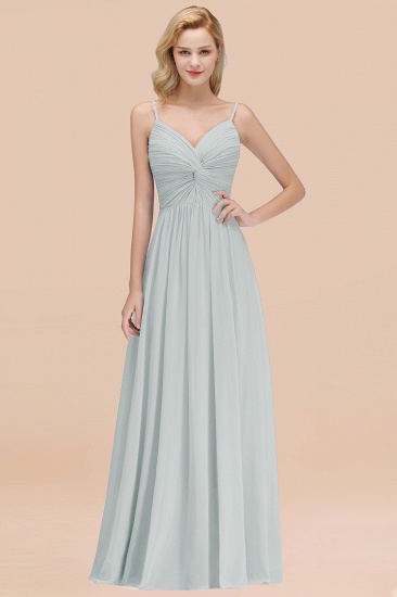 BMbridal Chic V-Neck Pleated Backless Bridesmaid Dresses with Spaghetti Straps_38