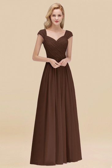 BMbridal Modest Chiffon Sweetheart Sleeveless Affordable Bridesmaid Dresses with Ruffles_12