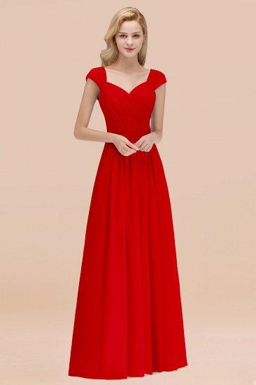 BMbridal Modest Chiffon Sweetheart Sleeveless Affordable Bridesmaid Dresses with Ruffles_8