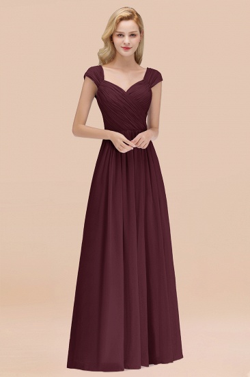 BMbridal Modest Chiffon Sweetheart Sleeveless Affordable Bridesmaid Dresses with Ruffles_47