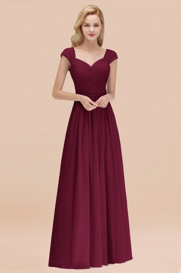BMbridal Modest Chiffon Sweetheart Sleeveless Affordable Bridesmaid Dresses with Ruffles_44