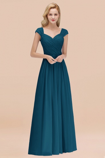 BMbridal Modest Chiffon Sweetheart Sleeveless Affordable Bridesmaid Dresses with Ruffles_27