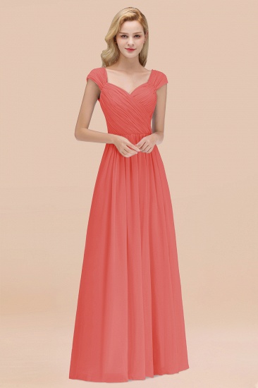 BMbridal Modest Chiffon Sweetheart Sleeveless Affordable Bridesmaid Dresses with Ruffles_7
