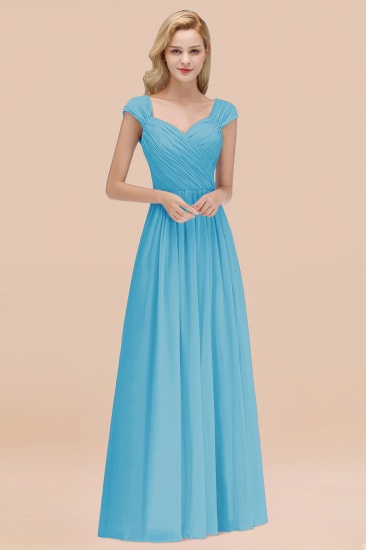BMbridal Modest Chiffon Sweetheart Sleeveless Affordable Bridesmaid Dresses with Ruffles_24