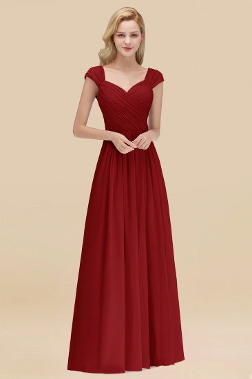 BMbridal Modest Chiffon Sweetheart Sleeveless Affordable Bridesmaid Dresses with Ruffles_48