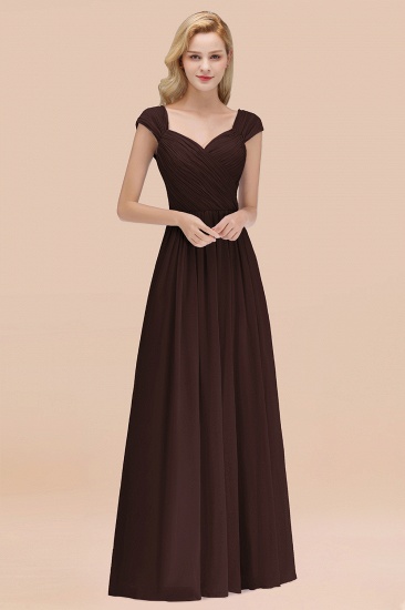 BMbridal Modest Chiffon Sweetheart Sleeveless Affordable Bridesmaid Dresses with Ruffles_11