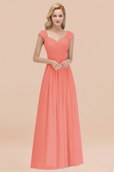 BMbridal Modest Chiffon Sweetheart Sleeveless Affordable Bridesmaid Dresses with Ruffles_45
